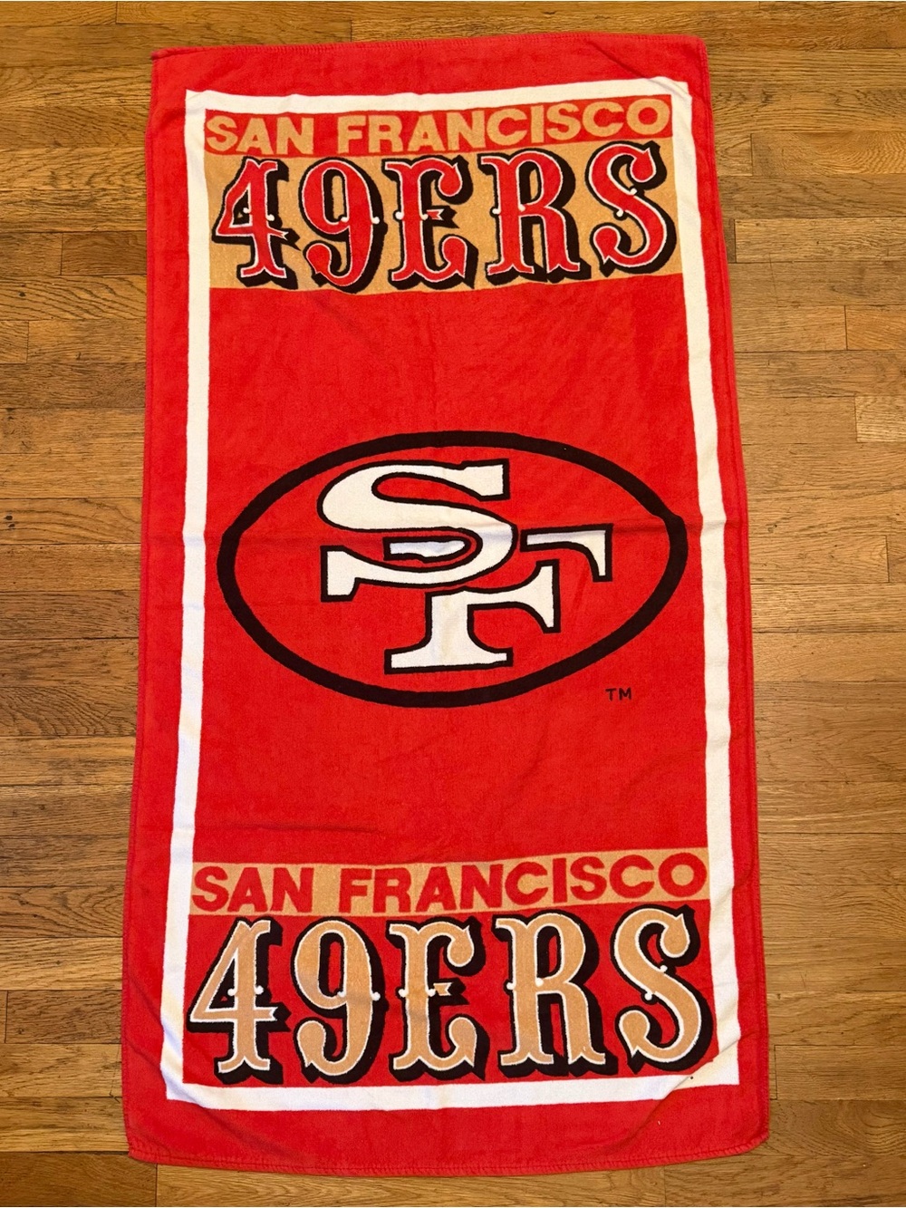Vintage 90s San Francisco 49ers Beach Towel